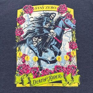Zero Foxtrot Death Rider T Shirt Mens Large Gray Afterlife Club Graphic Tee